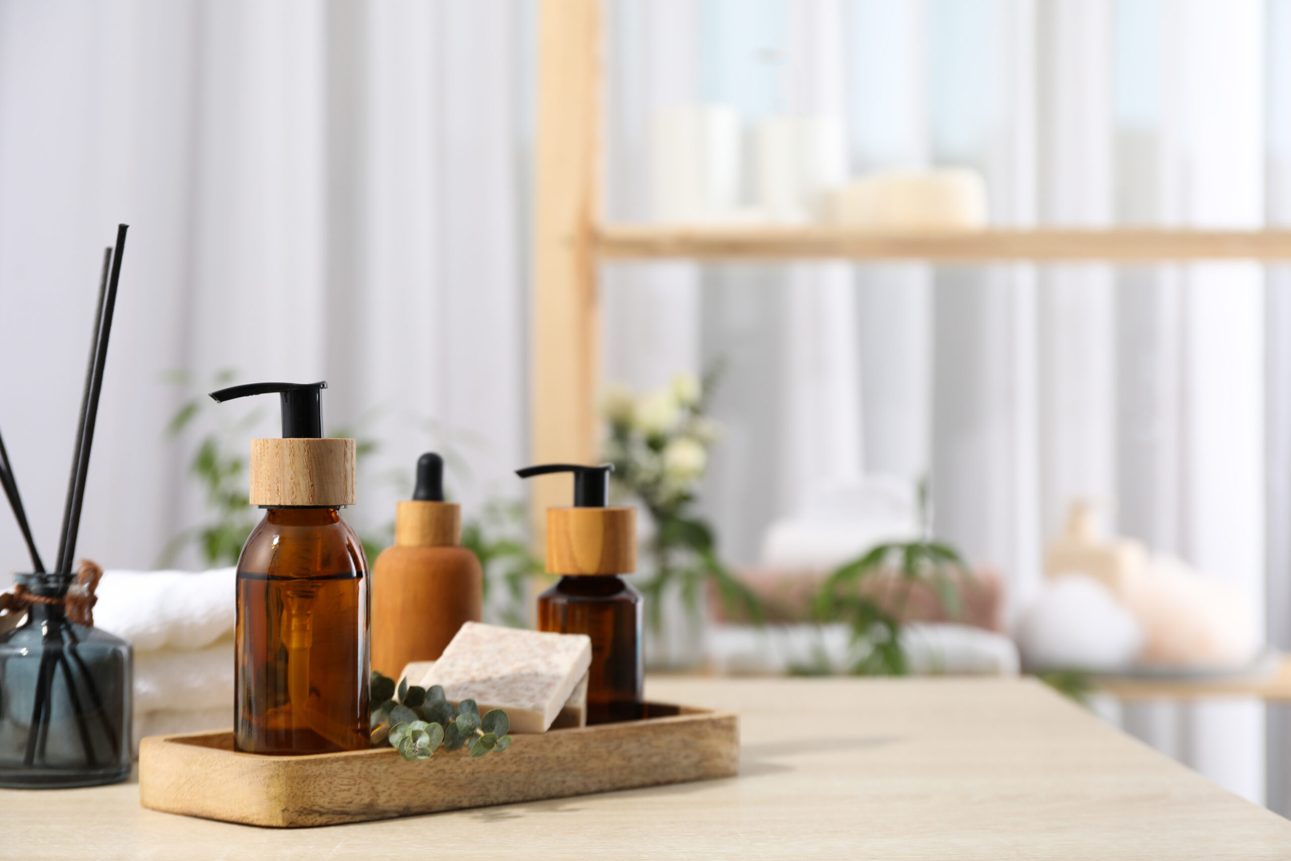 Composition with different accessories and supplies for self care Composition with different accessories and supplies for self care